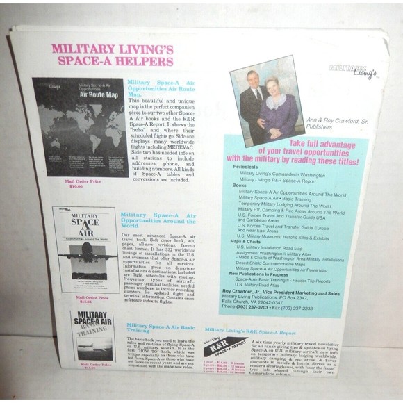 Vintage 1992 Military Air Route Map Space-A Air Opportunities Military Living's - Picture 2 of 3